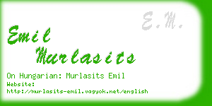 emil murlasits business card